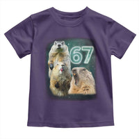 67 Meme Groundhog Toddler T Shirt Howling At The Moon Funny Six Seven Meme Ground Hog Day - Wonder Print Shop