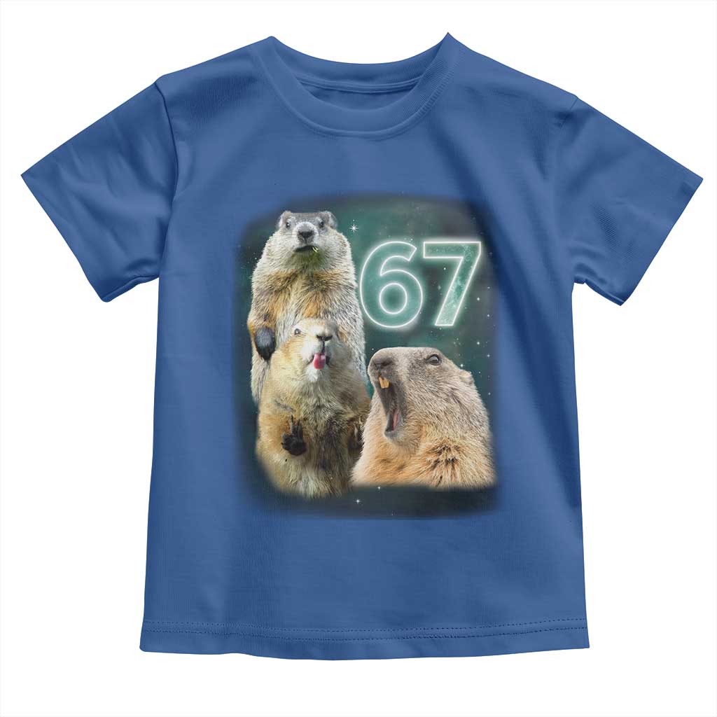 67 Meme Groundhog Toddler T Shirt Howling At The Moon Funny Six Seven Meme Ground Hog Day - Wonder Print Shop