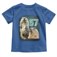 67 Meme Groundhog Toddler T Shirt Howling At The Moon Funny Six Seven Meme Ground Hog Day - Wonder Print Shop