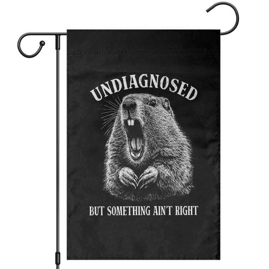 Funny Groundhog Meme Undiagnosed But Something Aint Right Garden Flag - Wonder Print Shop