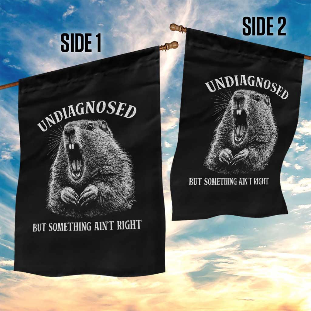 Funny Groundhog Meme Undiagnosed But Something Aint Right Garden Flag - Wonder Print Shop