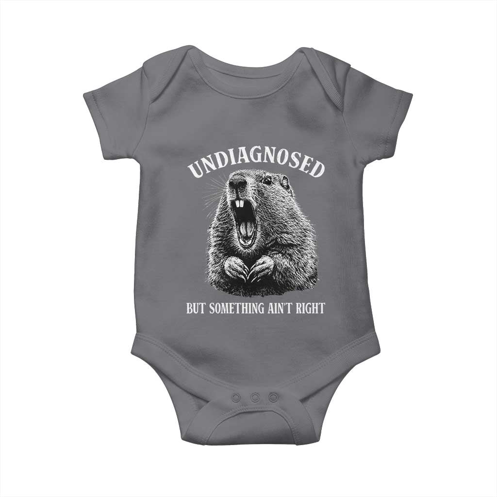 Funny Groundhog Meme Undiagnosed But Something Aint Right Baby Onesie - Wonder Print Shop