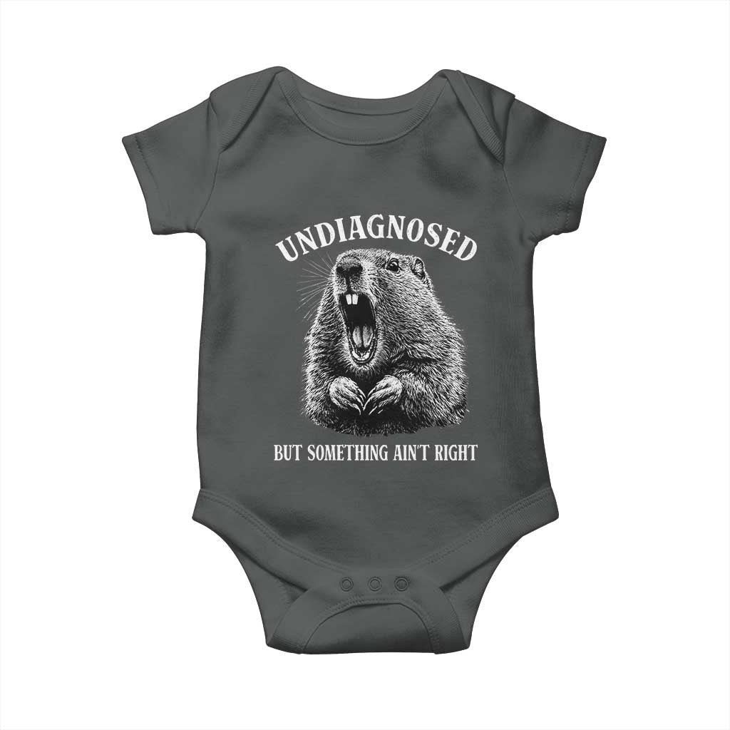 Funny Groundhog Meme Undiagnosed But Something Aint Right Baby Onesie - Wonder Print Shop