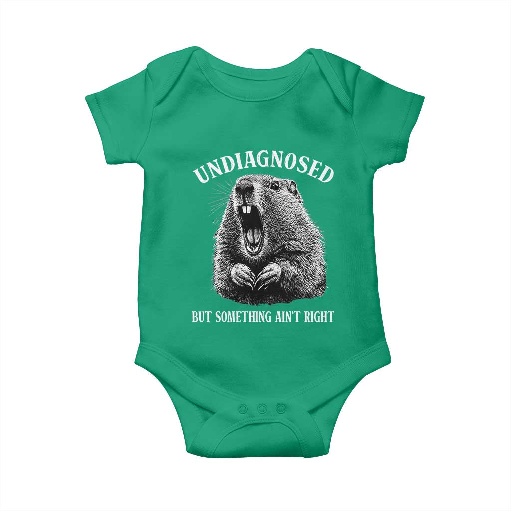 Funny Groundhog Meme Undiagnosed But Something Aint Right Baby Onesie - Wonder Print Shop
