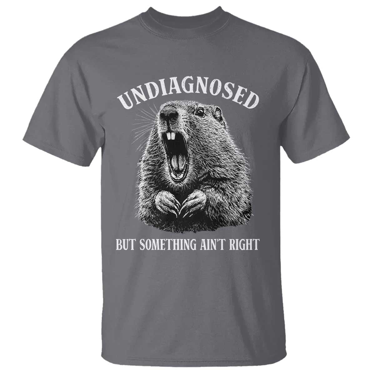 Funny Groundhog Meme Undiagnosed But Something Aint Right T Shirt - Wonder Print Shop