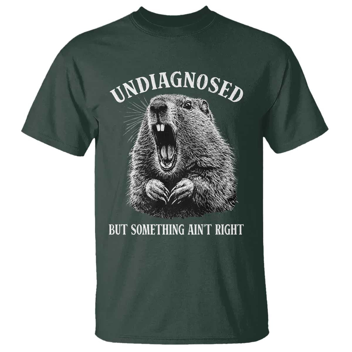 Funny Groundhog Meme Undiagnosed But Something Aint Right T Shirt - Wonder Print Shop
