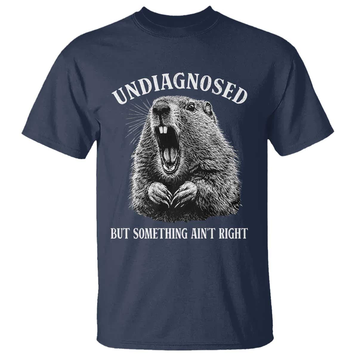 Funny Groundhog Meme Undiagnosed But Something Aint Right T Shirt - Wonder Print Shop
