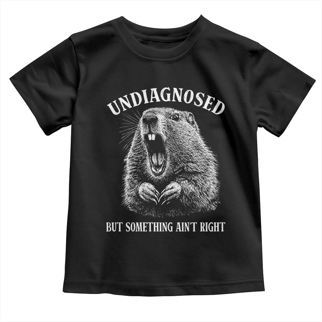 Funny Groundhog Meme Undiagnosed But Something Aint Right Toddler T Shirt - Wonder Print Shop
