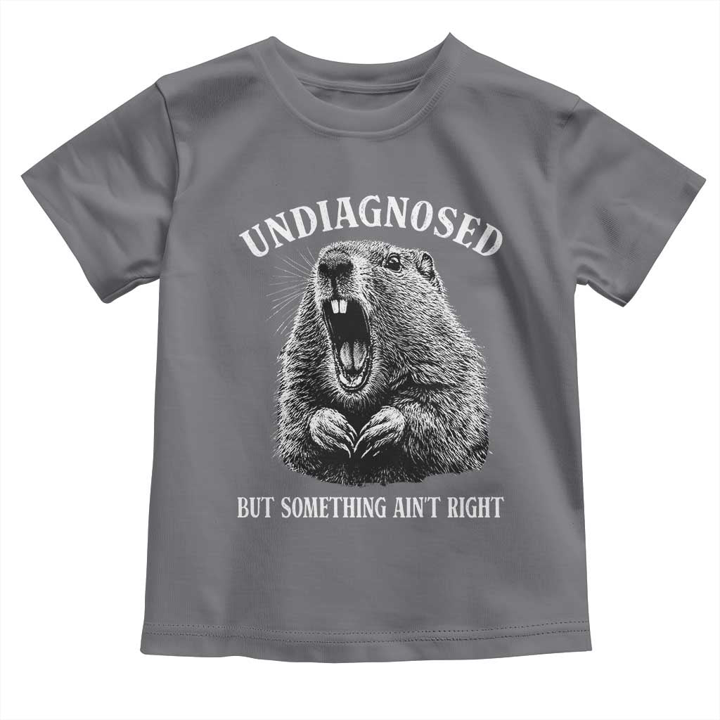 Funny Groundhog Meme Undiagnosed But Something Aint Right Toddler T Shirt - Wonder Print Shop