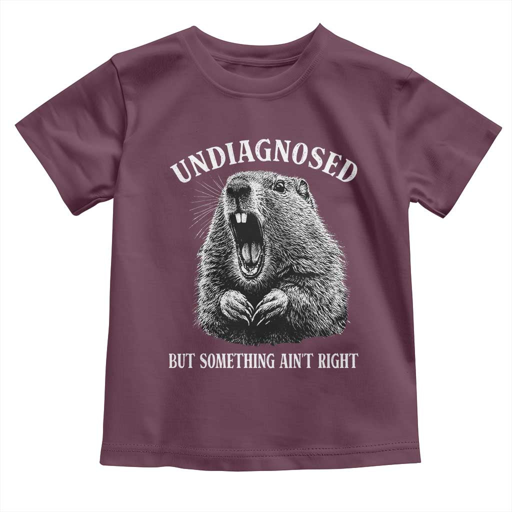 Funny Groundhog Meme Undiagnosed But Something Aint Right Toddler T Shirt - Wonder Print Shop