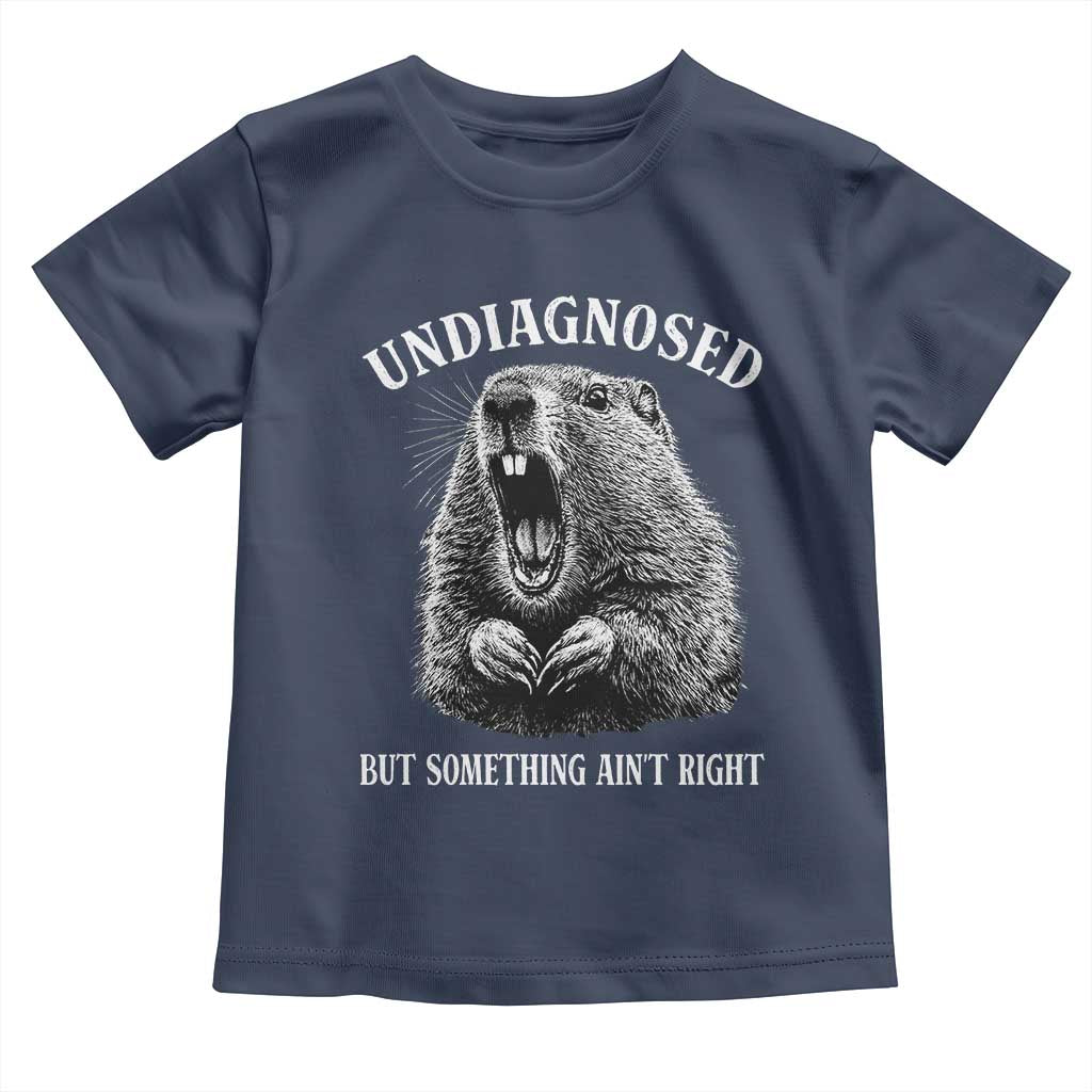 Funny Groundhog Meme Undiagnosed But Something Aint Right Toddler T Shirt - Wonder Print Shop