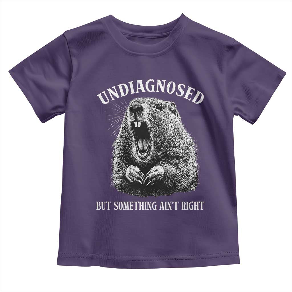 Funny Groundhog Meme Undiagnosed But Something Aint Right Toddler T Shirt - Wonder Print Shop