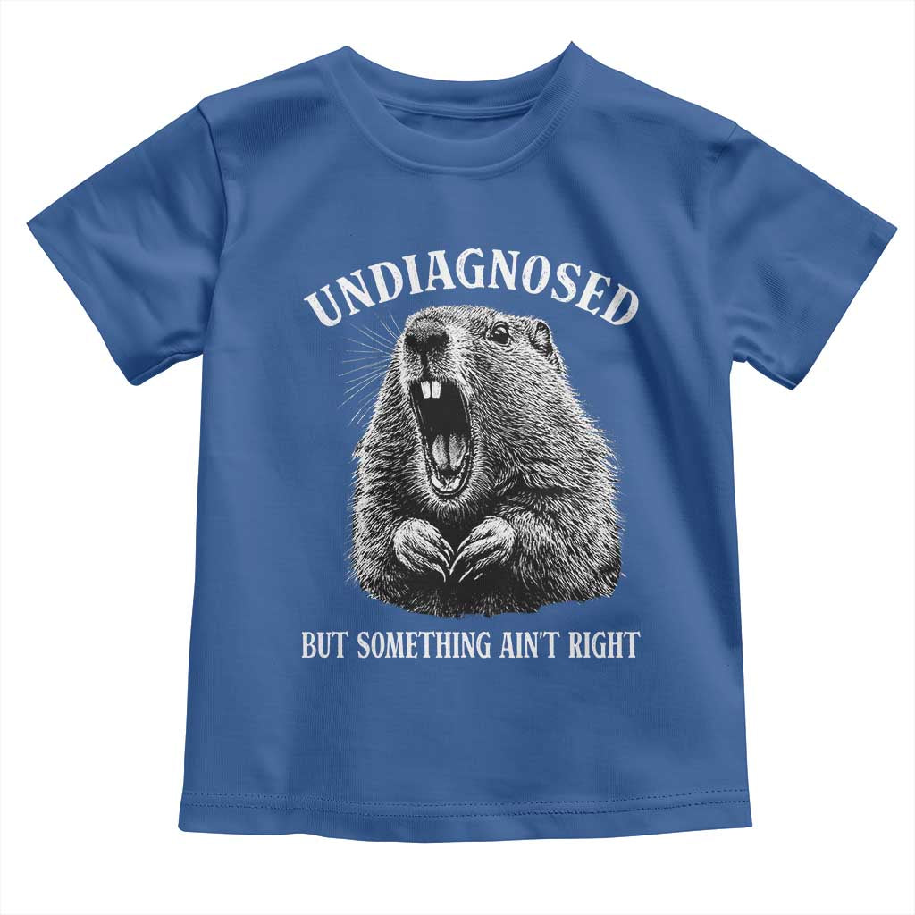 Funny Groundhog Meme Undiagnosed But Something Aint Right Toddler T Shirt - Wonder Print Shop