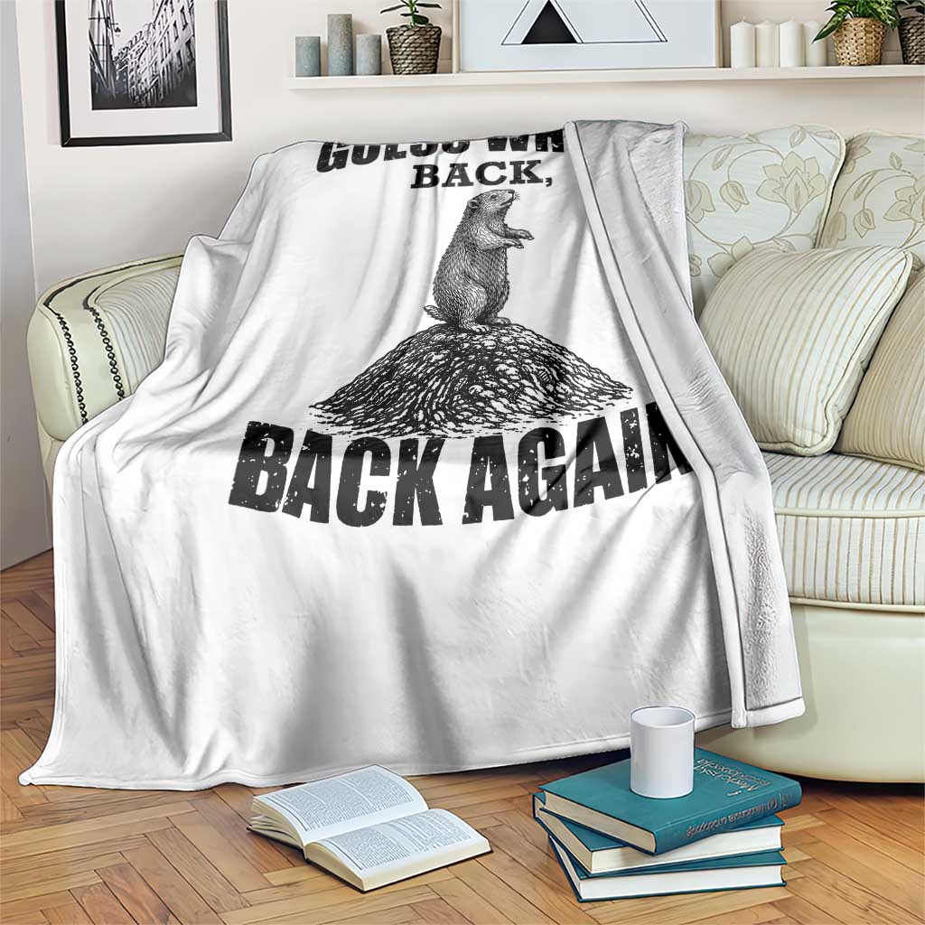 Funny Groundhog Day Throw Blanket Retro Guess Whos Back - Wonder Print Shop