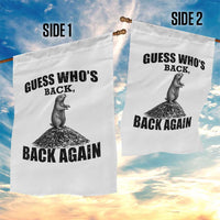 Funny Groundhog Day Garden Flag Retro Guess Whos Back - Wonder Print Shop