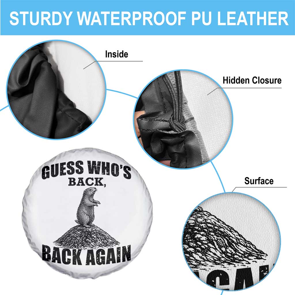 Funny Groundhog Day Spare Tire Cover Retro Guess Whos Back - Wonder Print Shop