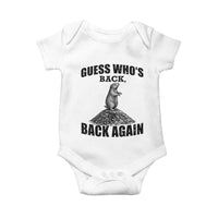 Funny Groundhog Day Baby Onesie Retro Guess Whos Back - Wonder Print Shop