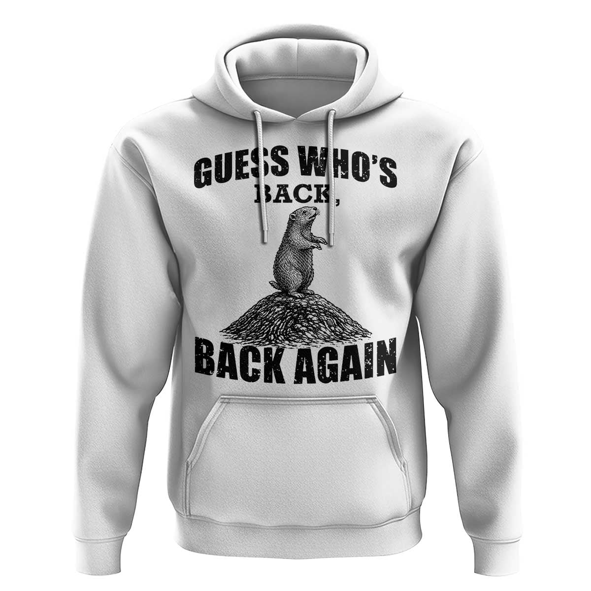 Funny Groundhog Day Hoodie Retro Guess Whos Back - Wonder Print Shop