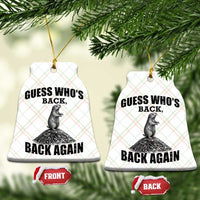 Funny Groundhog Day Ceramic Ornament Retro Guess Whos Back - Wonder Print Shop