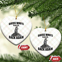 Funny Groundhog Day Ceramic Ornament Retro Guess Whos Back - Wonder Print Shop