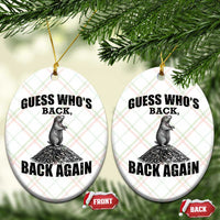 Funny Groundhog Day Ceramic Ornament Retro Guess Whos Back - Wonder Print Shop