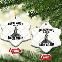 Funny Groundhog Day Ceramic Ornament Retro Guess Whos Back - Wonder Print Shop