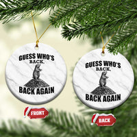 Funny Groundhog Day Ceramic Ornament Retro Guess Whos Back - Wonder Print Shop