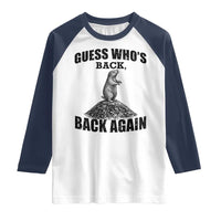 Funny Groundhog Day Raglan Shirt Retro Guess Whos Back - Wonder Print Shop