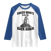 Funny Groundhog Day Raglan Shirt Retro Guess Whos Back - Wonder Print Shop