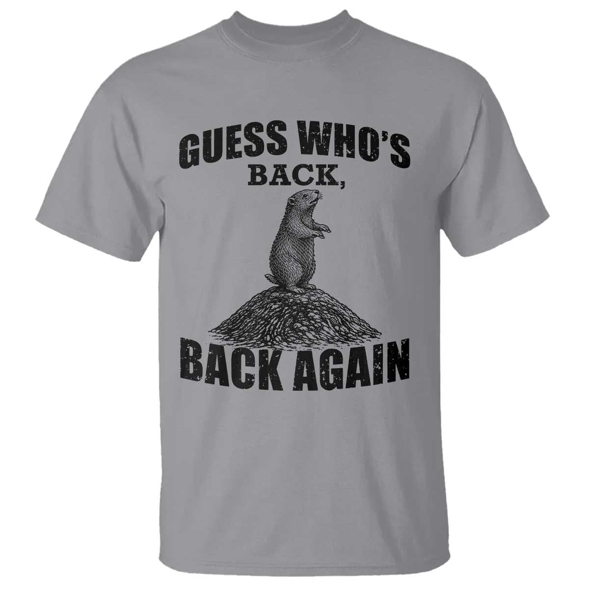 Funny Groundhog Day T Shirt Retro Guess Whos Back - Wonder Print Shop