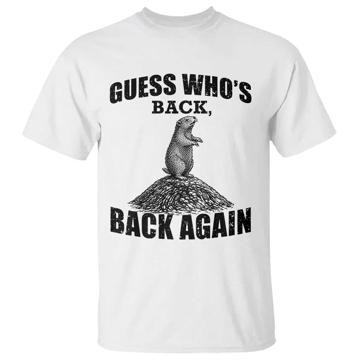 Funny Groundhog Day T Shirt Retro Guess Whos Back - Wonder Print Shop