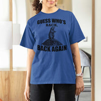 Funny Groundhog Day T Shirt For Women Retro Guess Whos Back - Wonder Print Shop