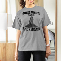 Funny Groundhog Day T Shirt For Women Retro Guess Whos Back - Wonder Print Shop