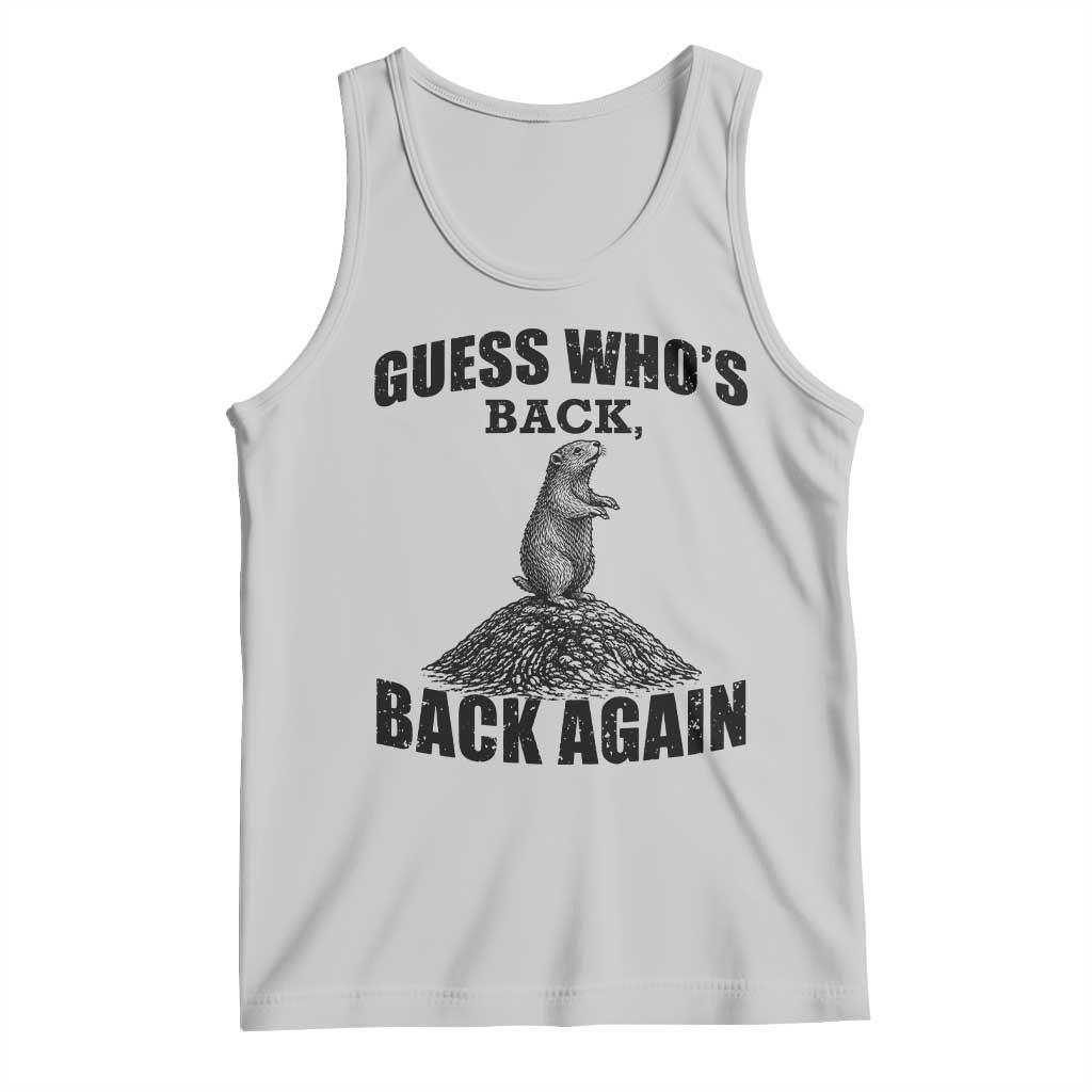 Funny Groundhog Day Tank Top Retro Guess Whos Back - Wonder Print Shop