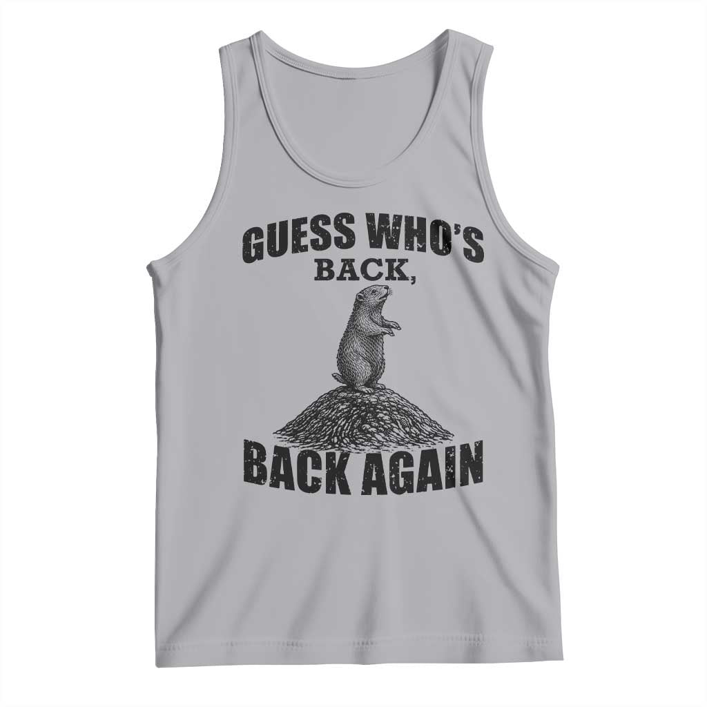 Funny Groundhog Day Tank Top Retro Guess Whos Back - Wonder Print Shop