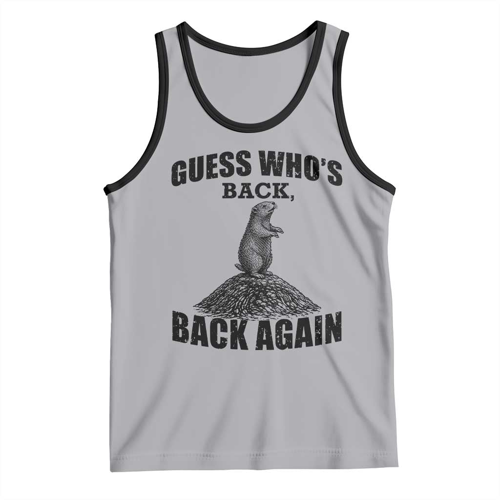 Funny Groundhog Day Tank Top Retro Guess Whos Back - Wonder Print Shop
