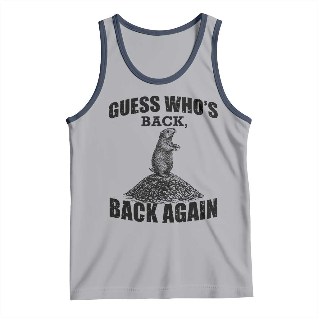 Funny Groundhog Day Tank Top Retro Guess Whos Back - Wonder Print Shop