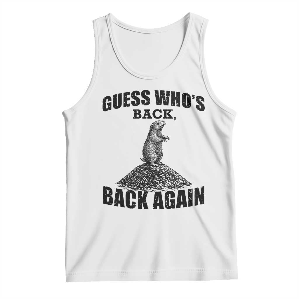 Funny Groundhog Day Tank Top Retro Guess Whos Back - Wonder Print Shop
