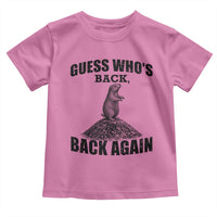Funny Groundhog Day Toddler T Shirt Retro Guess Whos Back - Wonder Print Shop