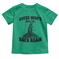 Funny Groundhog Day Toddler T Shirt Retro Guess Whos Back - Wonder Print Shop