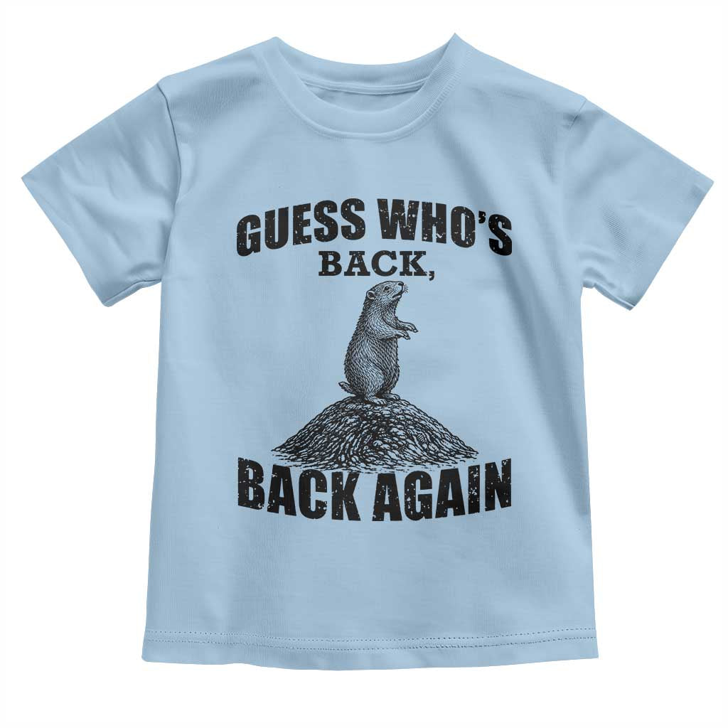 Funny Groundhog Day Toddler T Shirt Retro Guess Whos Back - Wonder Print Shop