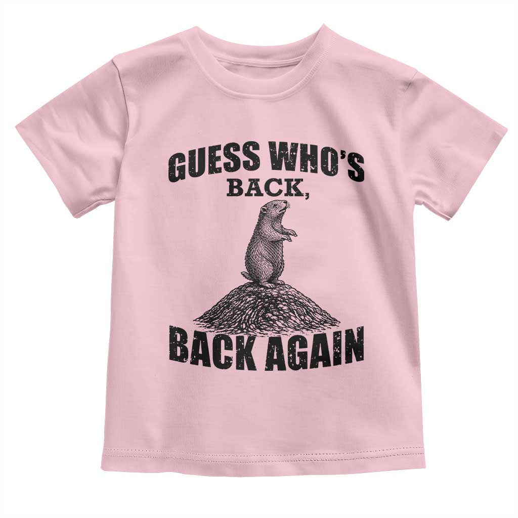 Funny Groundhog Day Toddler T Shirt Retro Guess Whos Back - Wonder Print Shop