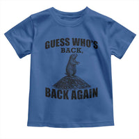 Funny Groundhog Day Toddler T Shirt Retro Guess Whos Back - Wonder Print Shop