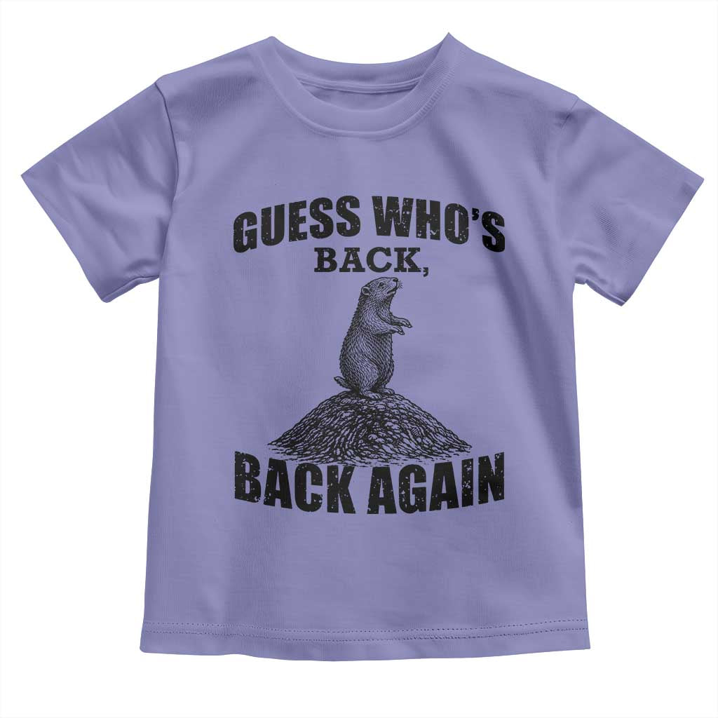 Funny Groundhog Day Toddler T Shirt Retro Guess Whos Back - Wonder Print Shop