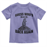 Funny Groundhog Day Toddler T Shirt Retro Guess Whos Back - Wonder Print Shop