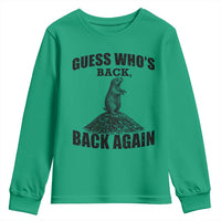 Funny Groundhog Day Youth Sweatshirt Retro Guess Whos Back - Wonder Print Shop