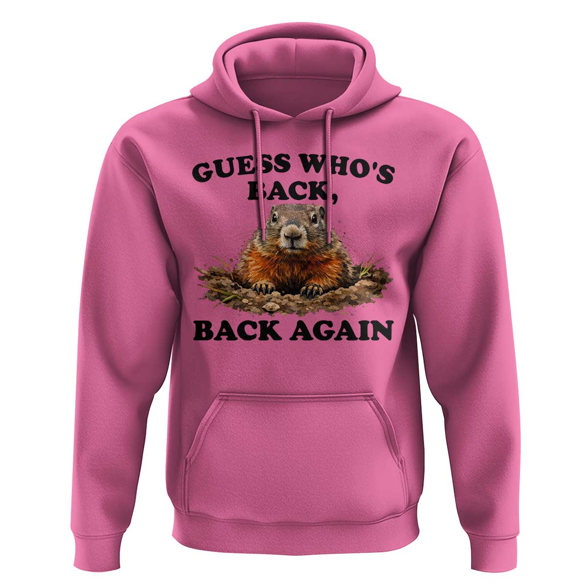 Groundhog Day Hoodie Funny Woodchuck Guess Whos Back - Wonder Print Shop
