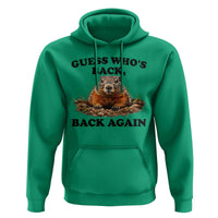 Groundhog Day Hoodie Funny Woodchuck Guess Whos Back - Wonder Print Shop