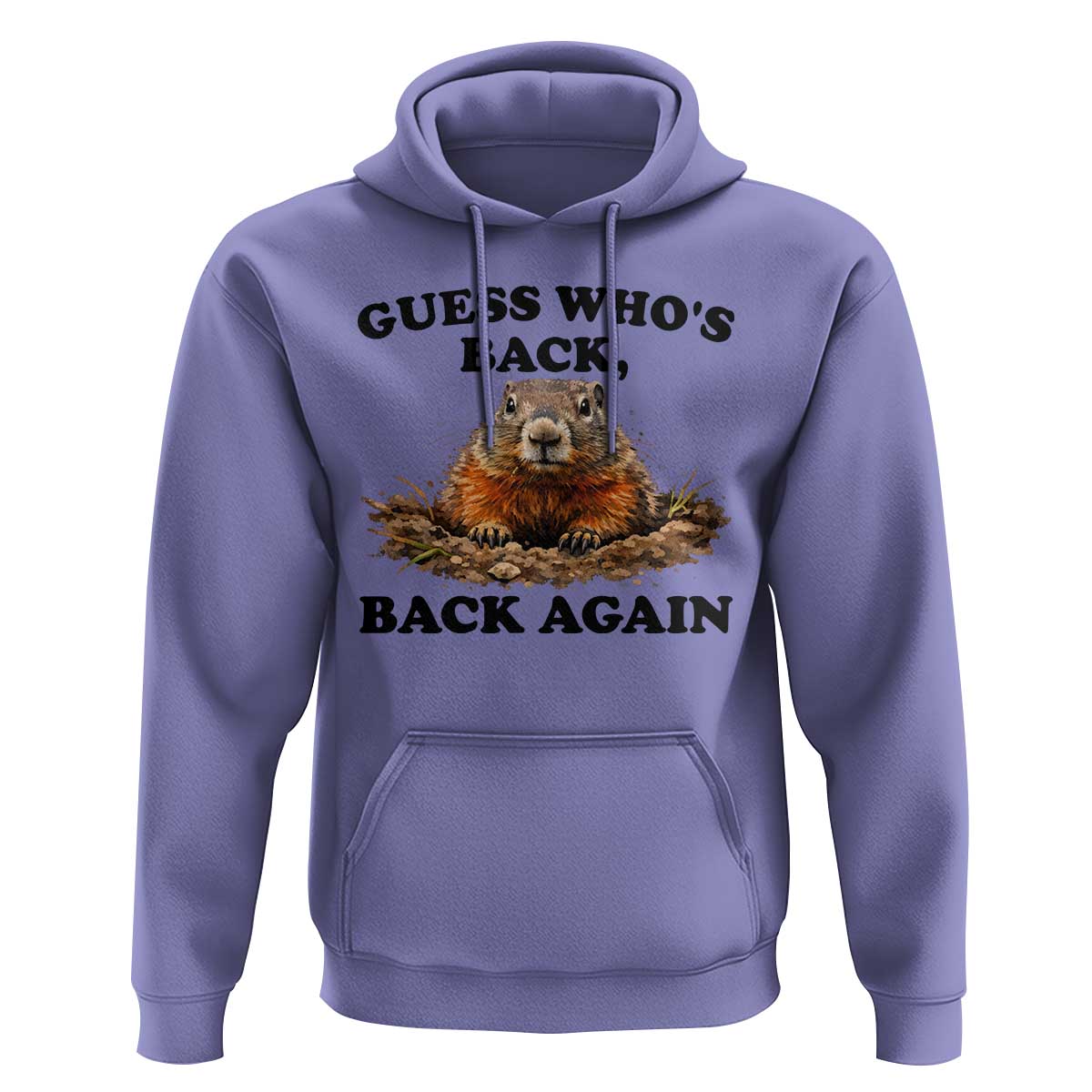 Groundhog Day Hoodie Funny Woodchuck Guess Whos Back - Wonder Print Shop