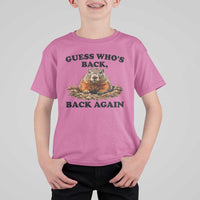 Groundhog Day T Shirt For Kid Funny Woodchuck Guess Whos Back - Wonder Print Shop
